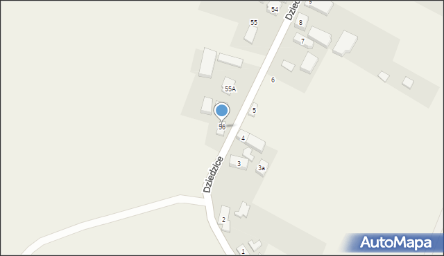 Dziedzice, Dziedzice, 56, mapa Dziedzice