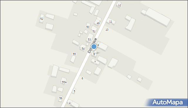 Dziedzice, Dziedzice, 8, mapa Dziedzice
