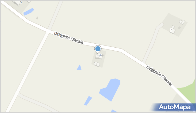 Dzięgiele Oleckie, Dzięgiele Oleckie, 6a, mapa Dzięgiele Oleckie