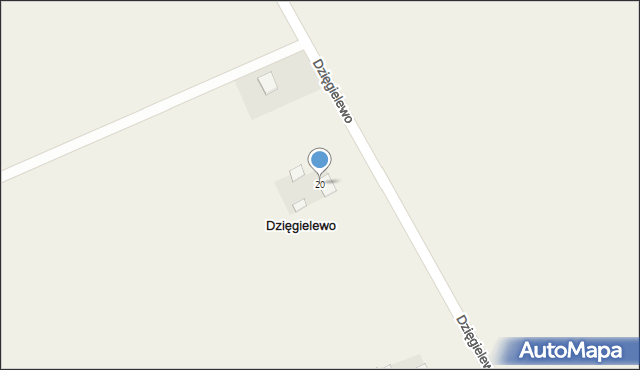 Dzięgielewo, Dzięgielewo, 20, mapa Dzięgielewo