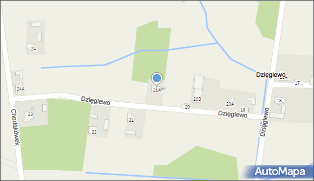 Dzięglewo, Dzięglewo, 21A, mapa Dzięglewo