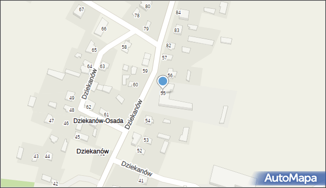 Dziekanów, Dziekanów, 55, mapa Dziekanów