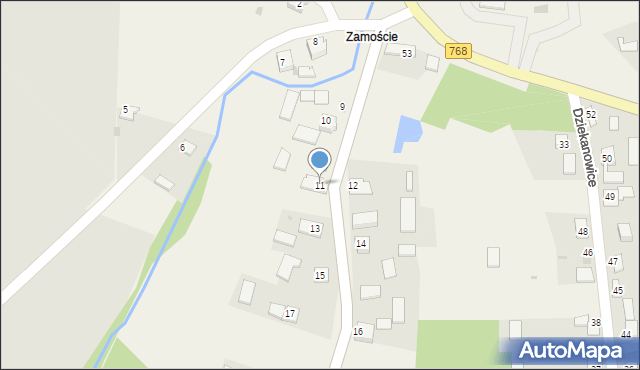 Dziekanowice, Dziekanowice, 11, mapa Dziekanowice