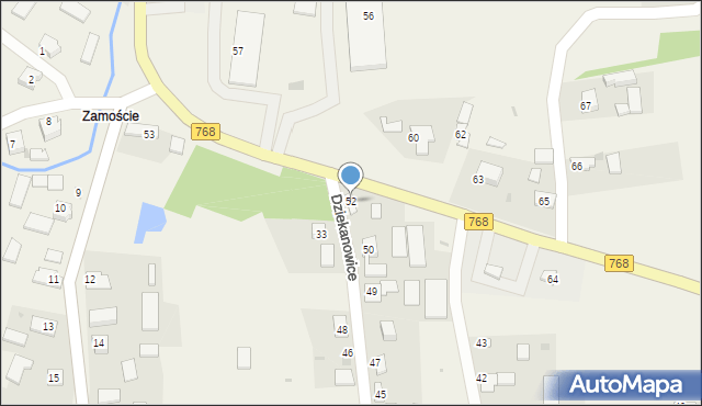 Dziekanowice, Dziekanowice, 52, mapa Dziekanowice