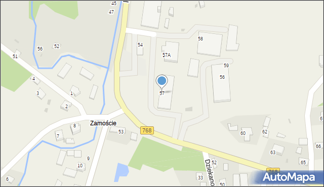 Dziekanowice, Dziekanowice, 57, mapa Dziekanowice