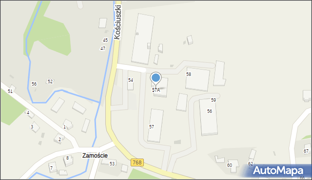 Dziekanowice, Dziekanowice, 57A, mapa Dziekanowice