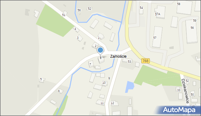 Dziekanowice, Dziekanowice, 8, mapa Dziekanowice