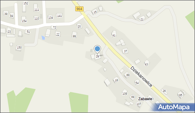 Dziekanowice, Dziekanowice, 24, mapa Dziekanowice