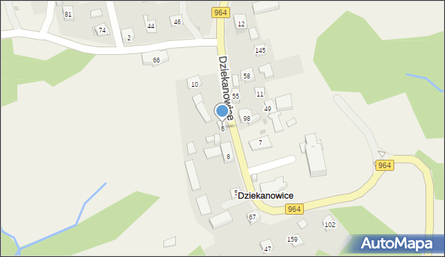 Dziekanowice, Dziekanowice, 6, mapa Dziekanowice