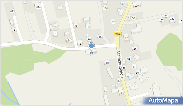 Dziekanowice, Dziekanowice, 66, mapa Dziekanowice