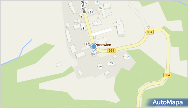 Dziekanowice, Dziekanowice, 67, mapa Dziekanowice