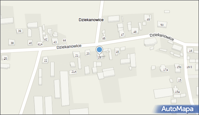Dziekanowice, Dziekanowice, 19, mapa Dziekanowice