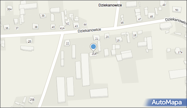 Dziekanowice, Dziekanowice, 21A, mapa Dziekanowice