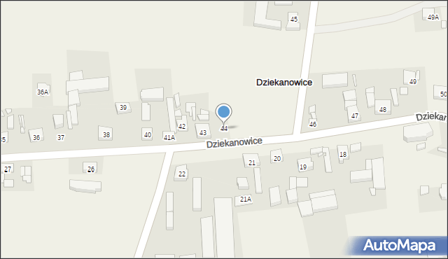 Dziekanowice, Dziekanowice, 44, mapa Dziekanowice