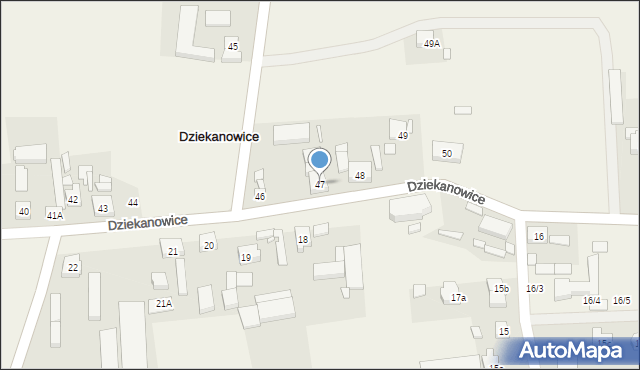 Dziekanowice, Dziekanowice, 47, mapa Dziekanowice