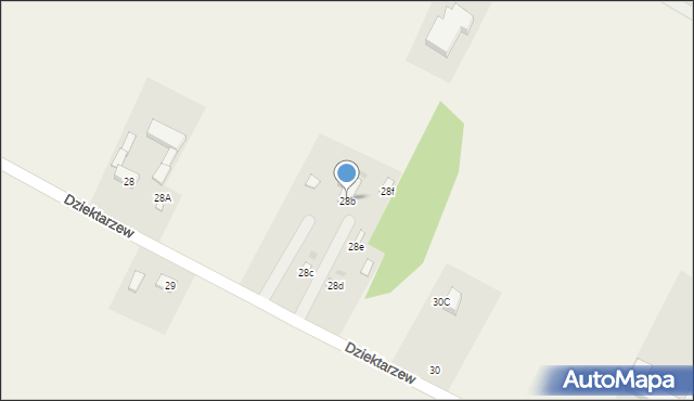 Dziektarzew, Dziektarzew, 28b, mapa Dziektarzew