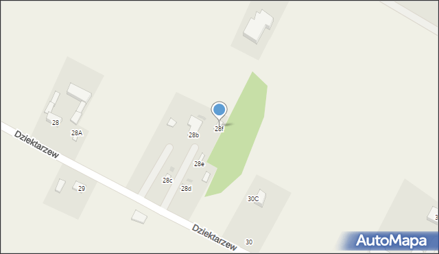 Dziektarzew, Dziektarzew, 30D, mapa Dziektarzew