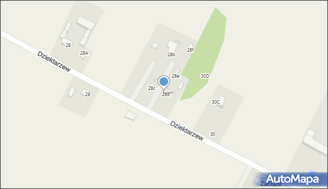 Dziektarzew, Dziektarzew, 30F, mapa Dziektarzew