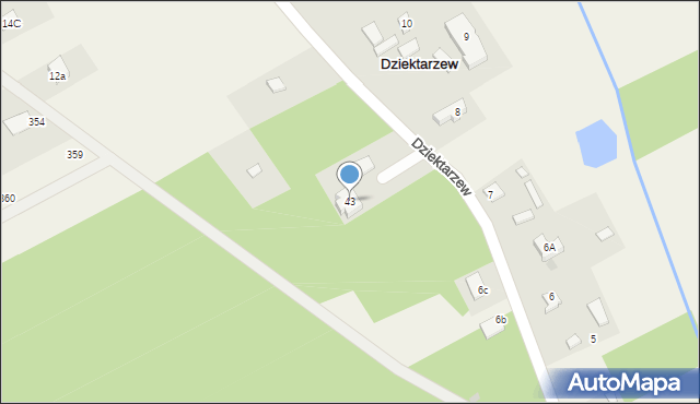 Dziektarzew, Dziektarzew, 43, mapa Dziektarzew