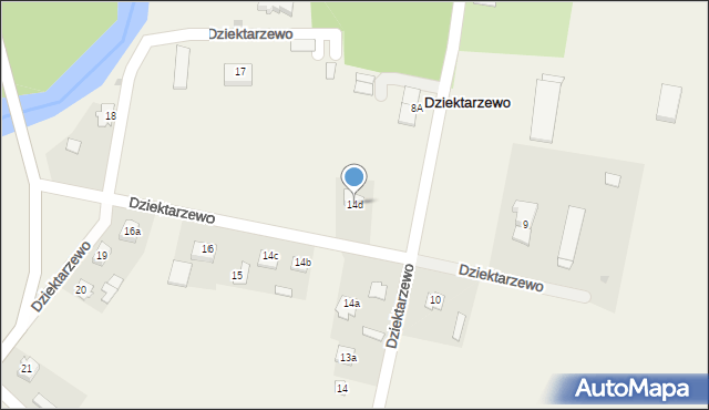 Dziektarzewo, Dziektarzewo, 14d, mapa Dziektarzewo