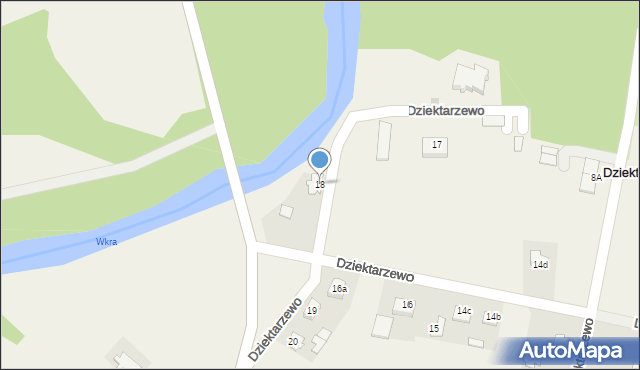 Dziektarzewo, Dziektarzewo, 18, mapa Dziektarzewo