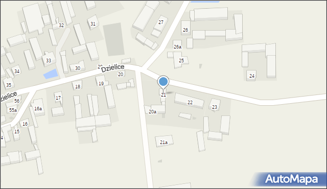 Dzielice, Dzielice, 21, mapa Dzielice