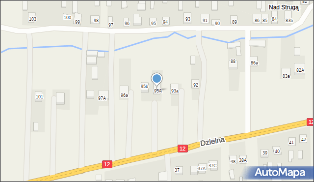 Dzielna, Dzielna, 95A, mapa Dzielna