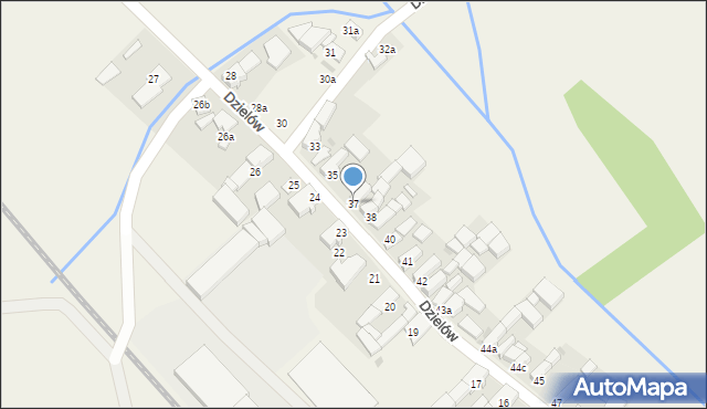 Dzielów, Dzielów, 37, mapa Dzielów