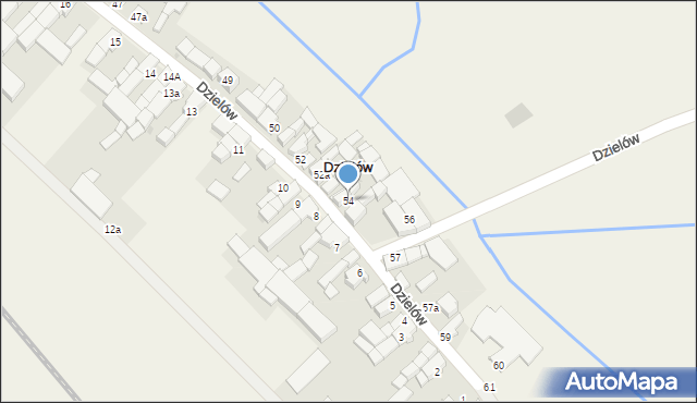 Dzielów, Dzielów, 54, mapa Dzielów