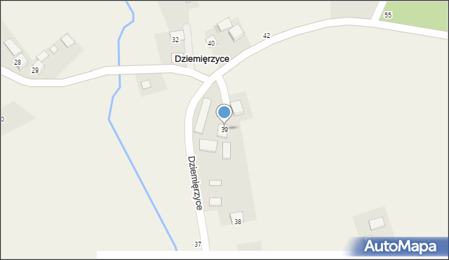 Dziemięrzyce, Dziemięrzyce, 39, mapa Dziemięrzyce