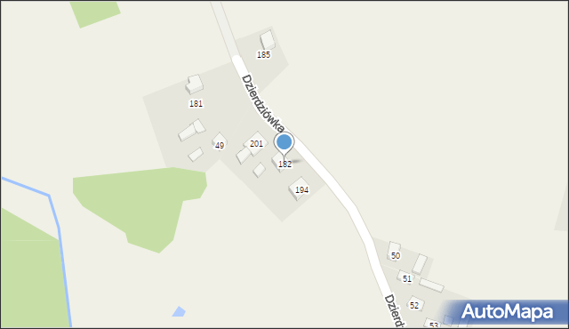 Dzierdziówka, Dzierdziówka, 182, mapa Dzierdziówka