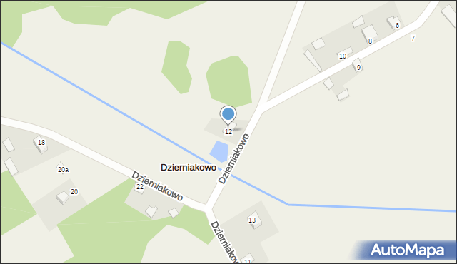 Dzierniakowo, Dzierniakowo, 12, mapa Dzierniakowo