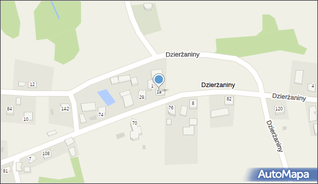 Dzierżaniny, Dzierżaniny, 1a, mapa Dzierżaniny