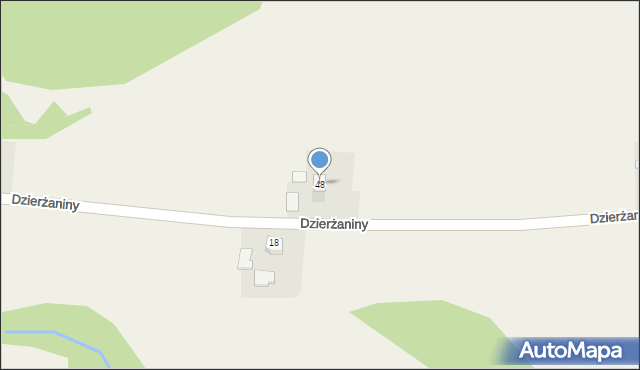 Dzierżaniny, Dzierżaniny, 48, mapa Dzierżaniny