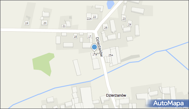 Dzierżanów, Dzierżanów, 17a, mapa Dzierżanów