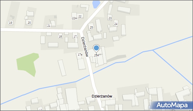 Dzierżanów, Dzierżanów, 25A, mapa Dzierżanów