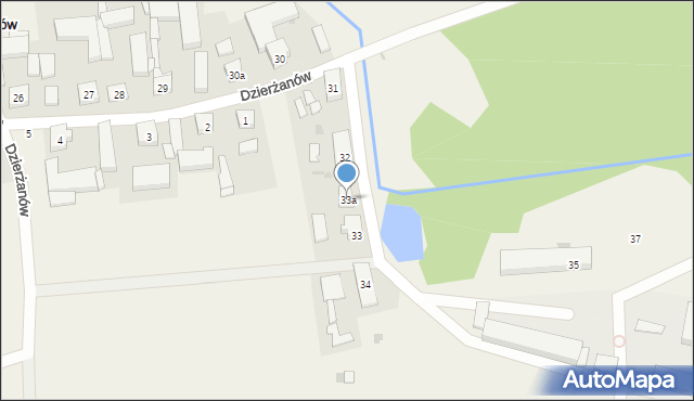 Dzierżanów, Dzierżanów, 33a, mapa Dzierżanów