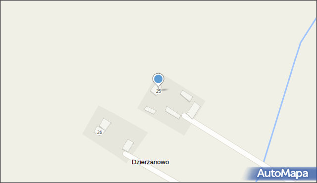 Dzierżanowo, Dzierżanowo, 25, mapa Dzierżanowo