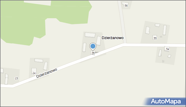 Dzierżanowo, Dzierżanowo, 25, mapa Dzierżanowo