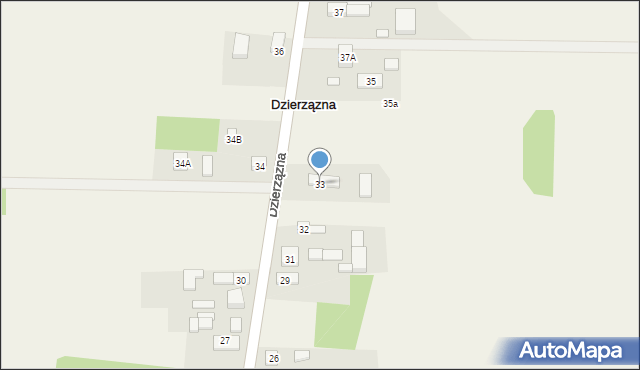 Dzierzązna, Dzierzązna, 33, mapa Dzierzązna