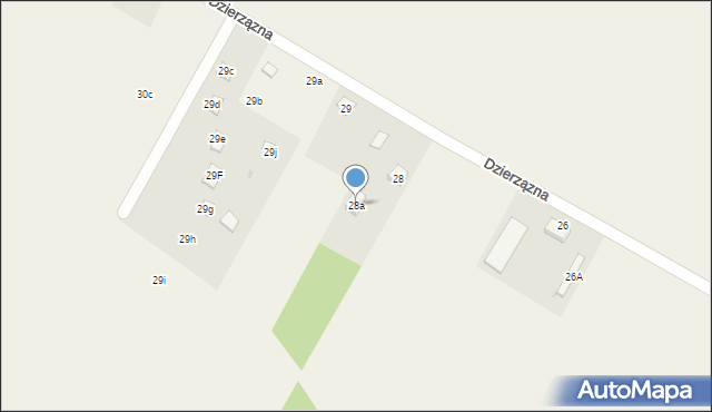 Dzierzązna, Dzierzązna, 28a, mapa Dzierzązna