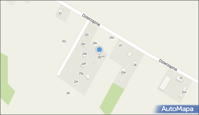 Dzierzązna, Dzierzązna, 29j, mapa Dzierzązna