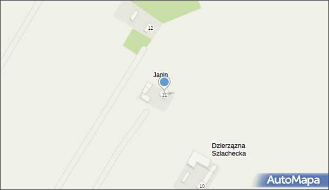 Dzierzązna Szlachecka, Dzierzązna Szlachecka, 11, mapa Dzierzązna Szlachecka