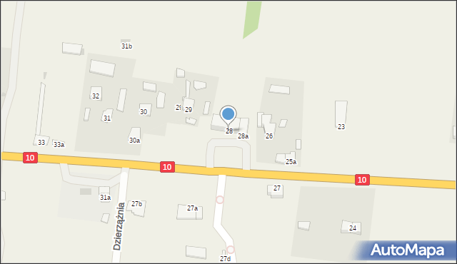 Dzierzążnia, Dzierzążnia, 28, mapa Dzierzążnia