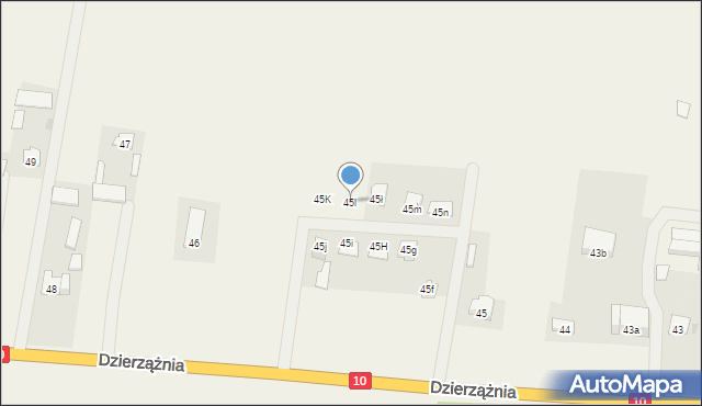 Dzierzążnia, Dzierzążnia, 45l, mapa Dzierzążnia