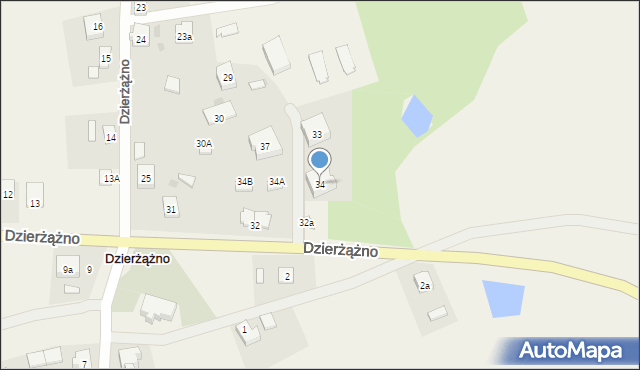 Dzierżążno, Dzierżążno, 34, mapa Dzierżążno