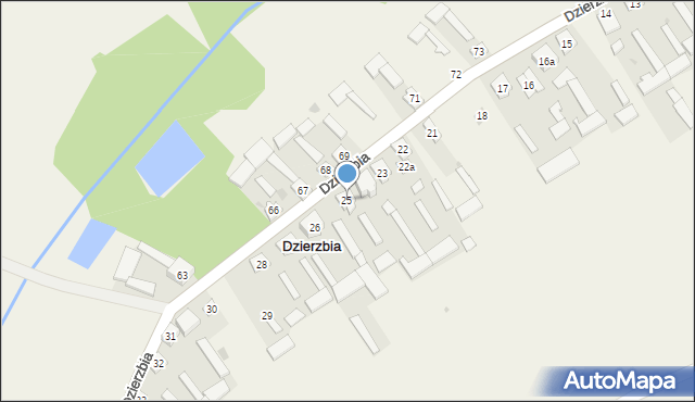 Dzierzbia, Dzierzbia, 25, mapa Dzierzbia