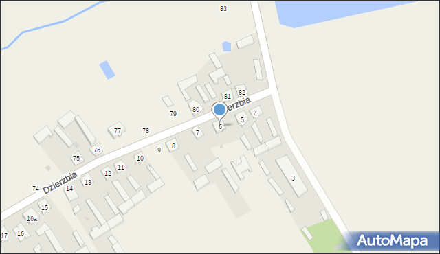 Dzierzbia, Dzierzbia, 6, mapa Dzierzbia