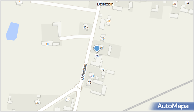 Dzierzbin, Dzierzbin, 75, mapa Dzierzbin