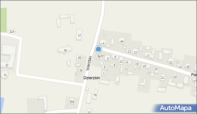 Dzierzbin, Dzierzbin, 79, mapa Dzierzbin